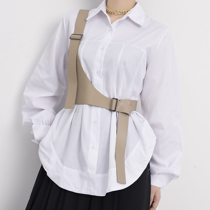 Adjustable PU Strap Waist Seal Decorative Strap