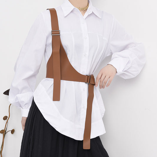 Adjustable PU Strap Waist Seal Decorative Strap