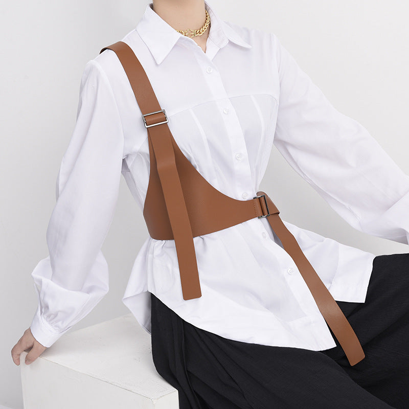 Adjustable PU Strap Waist Seal Decorative Strap