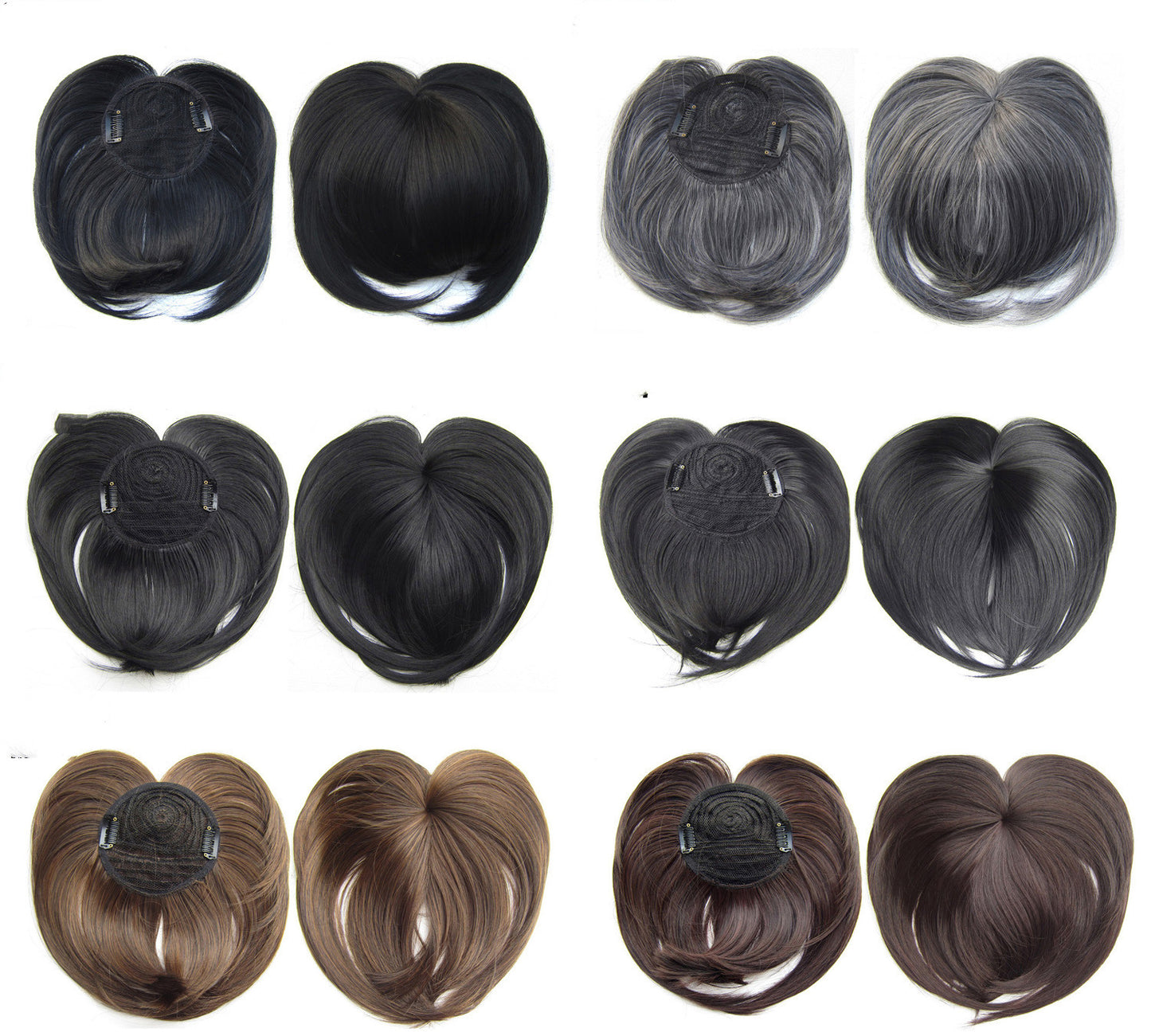 High Temperature Silk Chemical Fiber Wig Top Heart Bangs, Peach Heart Bangs On The Top Of TheHead