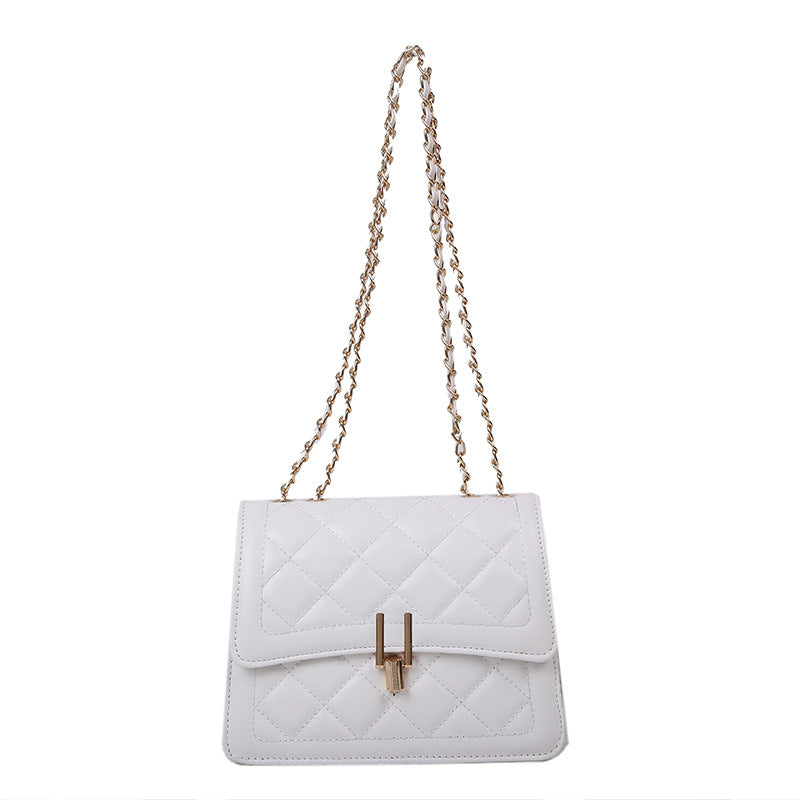 Lingge Chain Bag Winter New Fashion Retro Small Square Bag Women's Single Shoulder Oblique Span Bag Wholesale