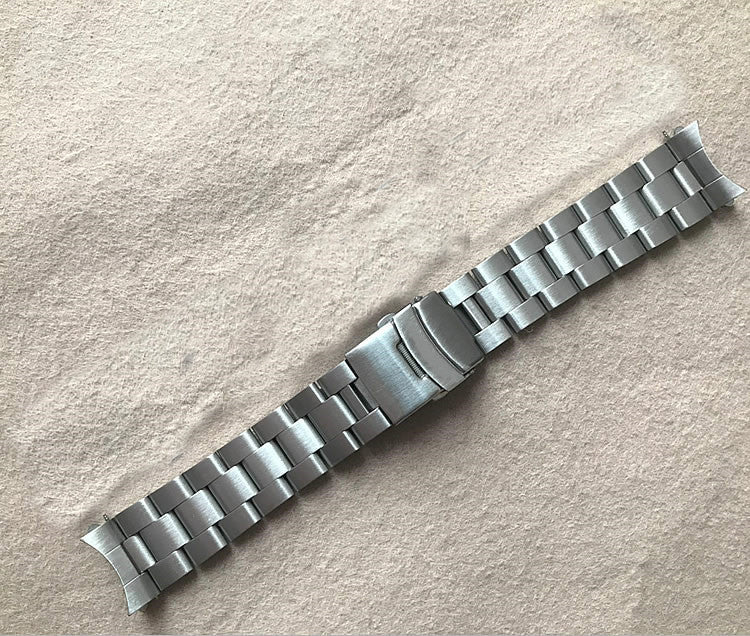 Rusty Steel Band Strap Black Brushed