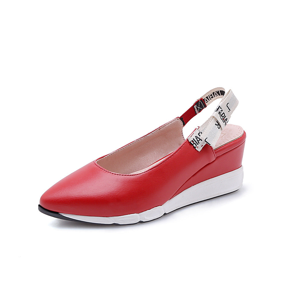 Women's Solid Color Baotou Pointed Sandals