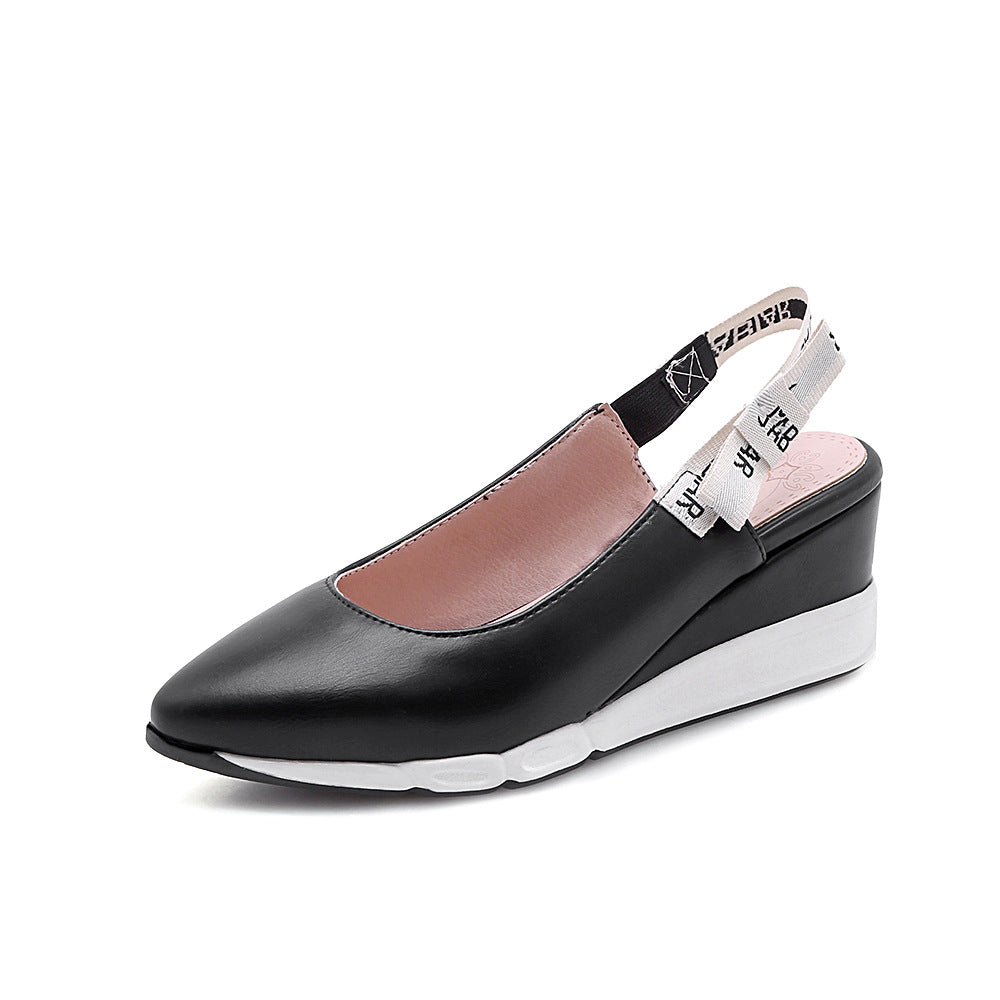 Women's Solid Color Baotou Pointed Sandals