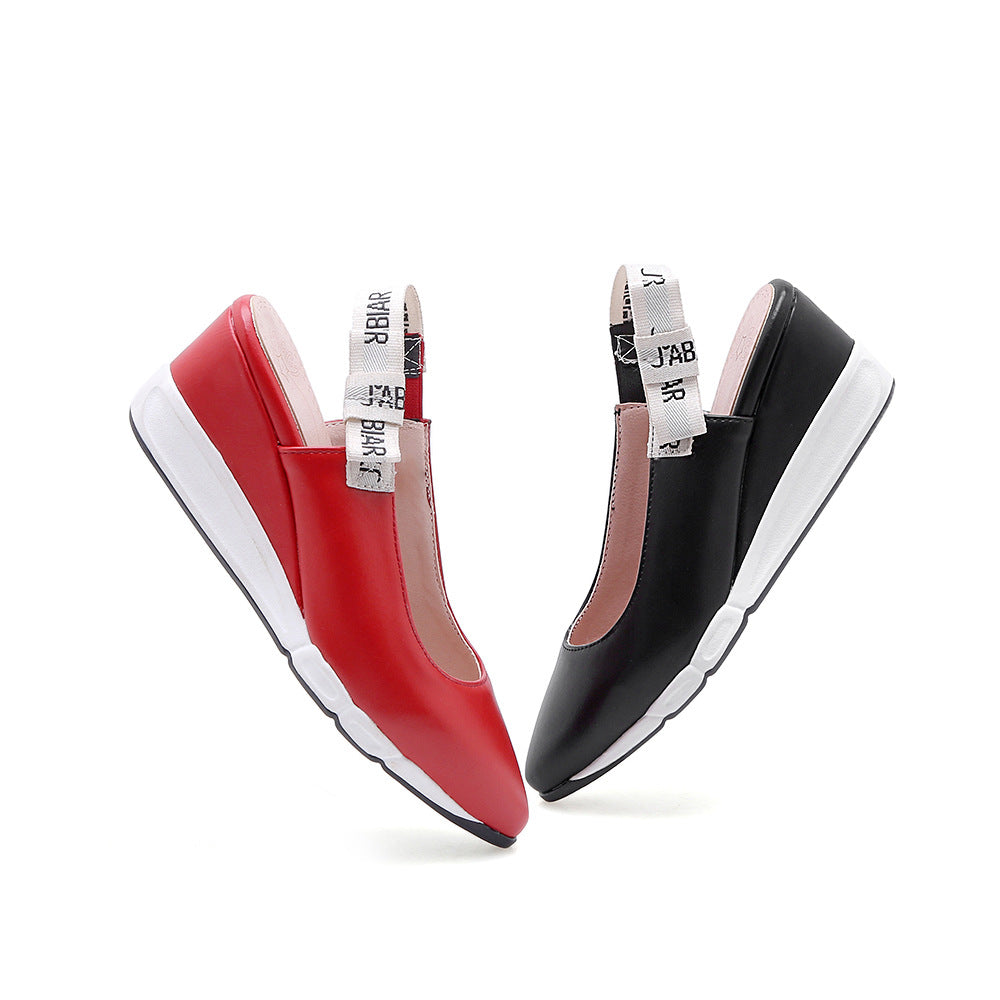 Women's Solid Color Baotou Pointed Sandals