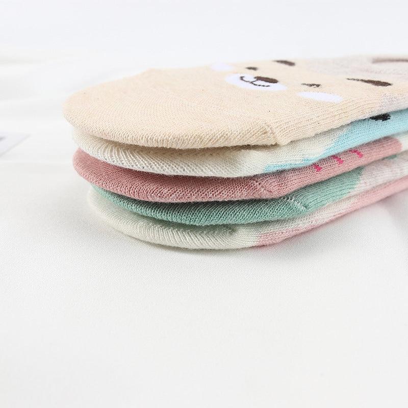 Japanese Cute Cartoon Small Animal Boat Socks