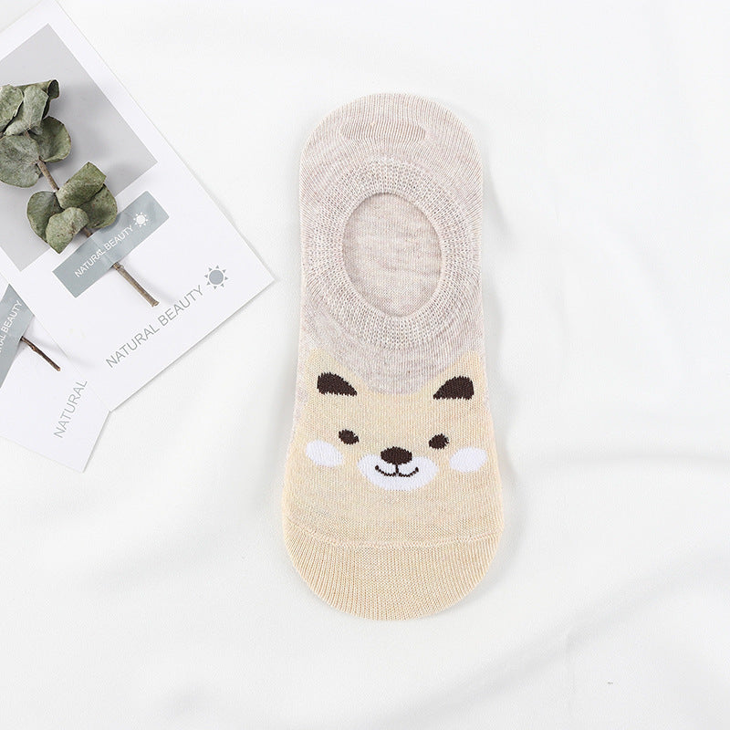 Japanese Cute Cartoon Small Animal Boat Socks