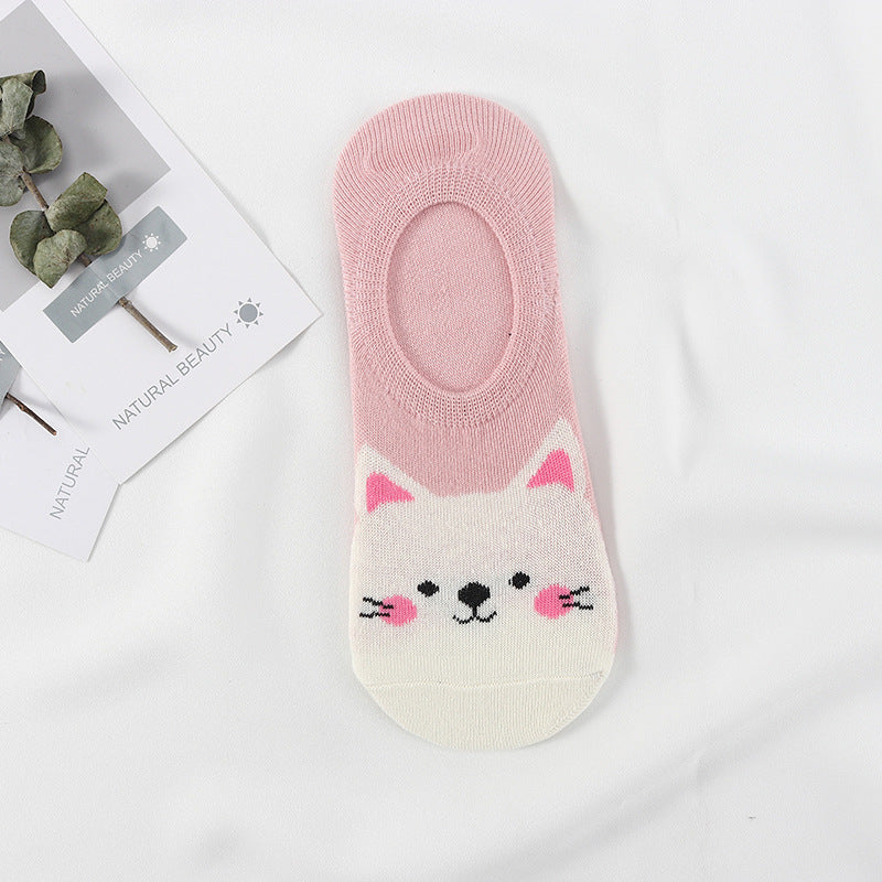 Japanese Cute Cartoon Small Animal Boat Socks