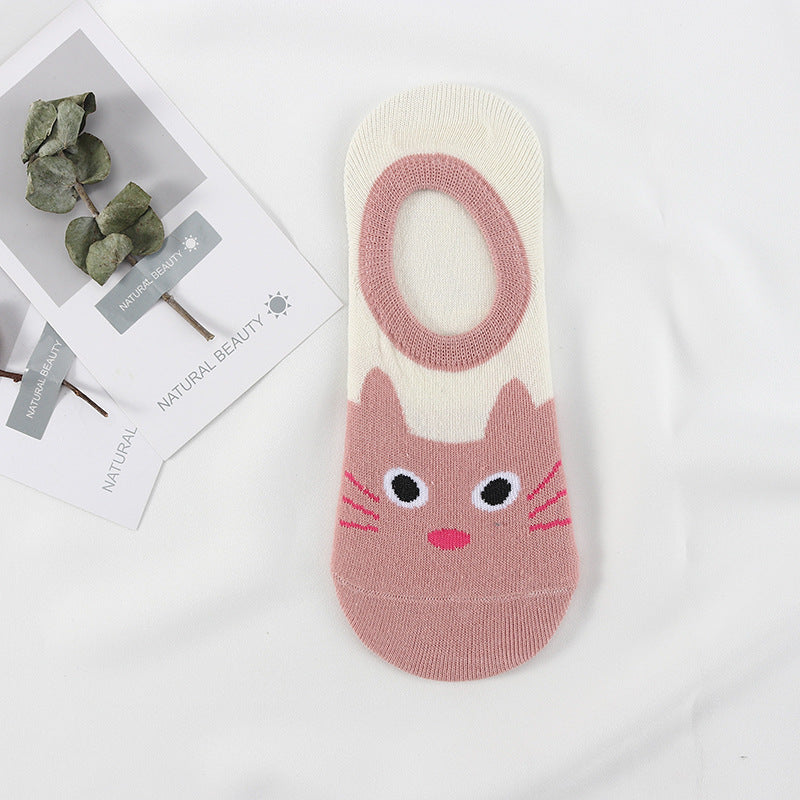 Japanese Cute Cartoon Small Animal Boat Socks