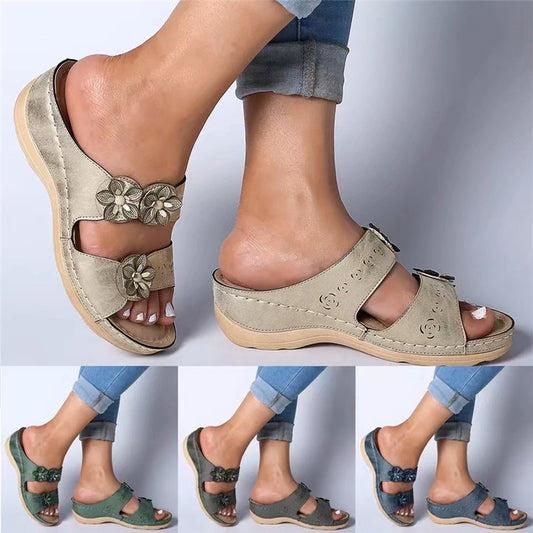 Sweet Flowers Two Word Sandals And Slippers