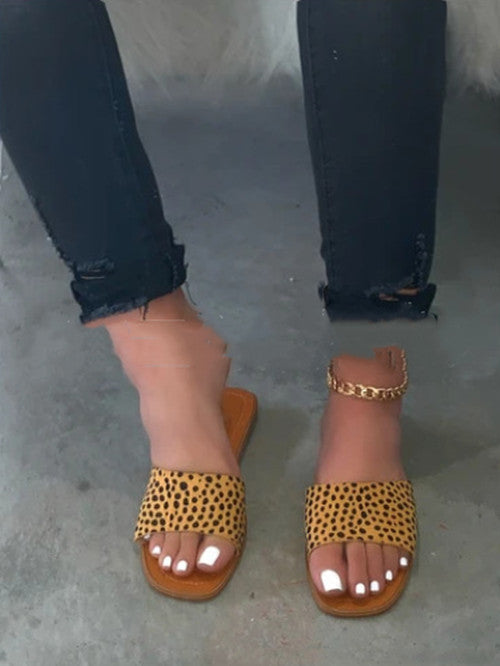 Simple Roman Slippers Flat Women's Shoes
