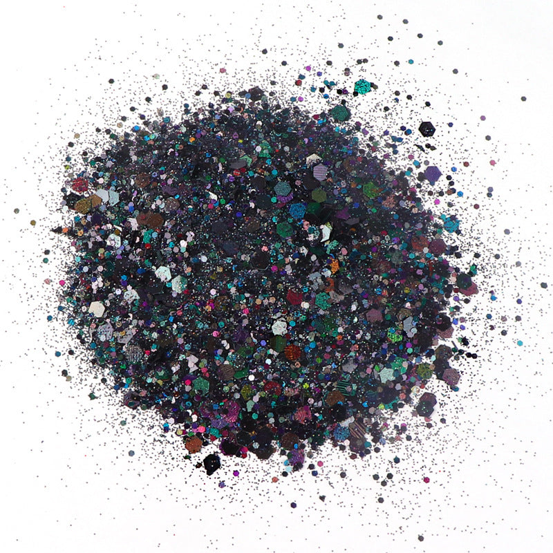 50G Mixed Hexagonal Silver Glitter Laser Sequins Diy Manicure Art Decoration Ten Colors Into