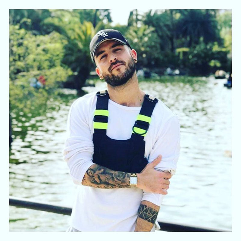 Fashion Multi-Pocket Reflective Vest Chest Bag