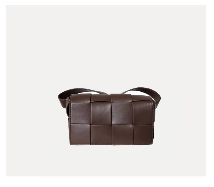 New Style Chest Bag, Leather Woven Small Square Bag