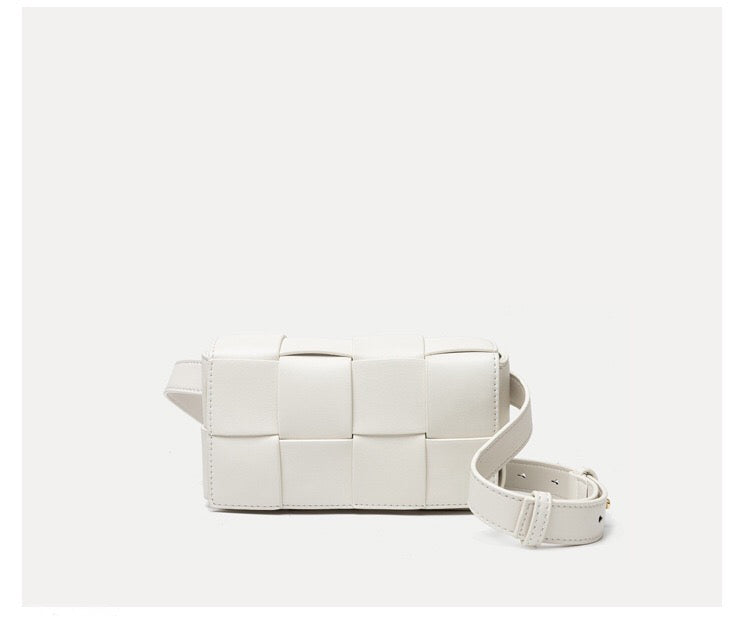 New Style Chest Bag, Leather Woven Small Square Bag