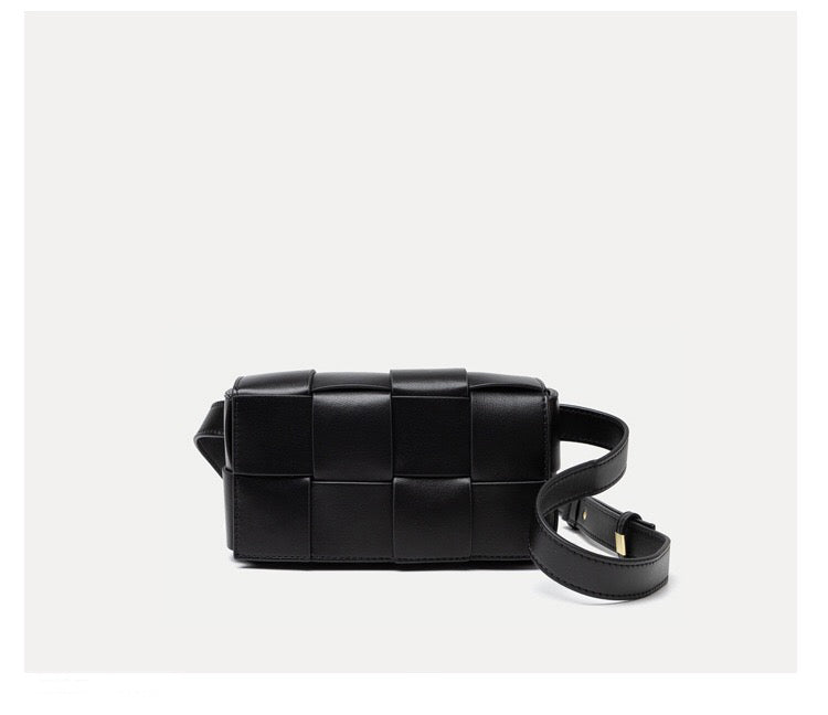 New Style Chest Bag, Leather Woven Small Square Bag