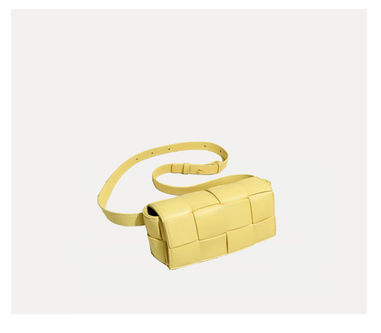 New Style Chest Bag, Leather Woven Small Square Bag