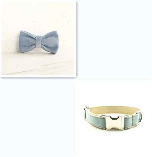 Blue cowboy pet dog collar