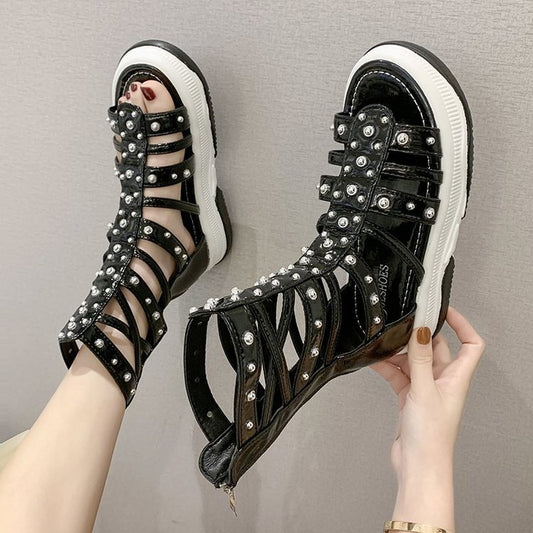 Boots Rivet Heavy Industry Martin Boots