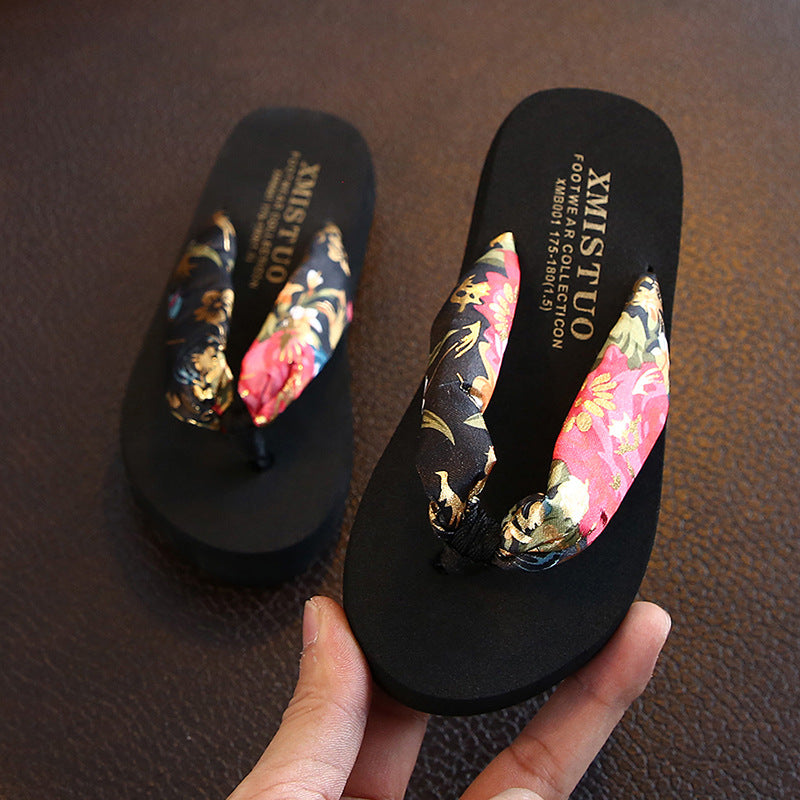 New Clip Foot Flip Flop Parent Child Beach Shoes Princess Sandals