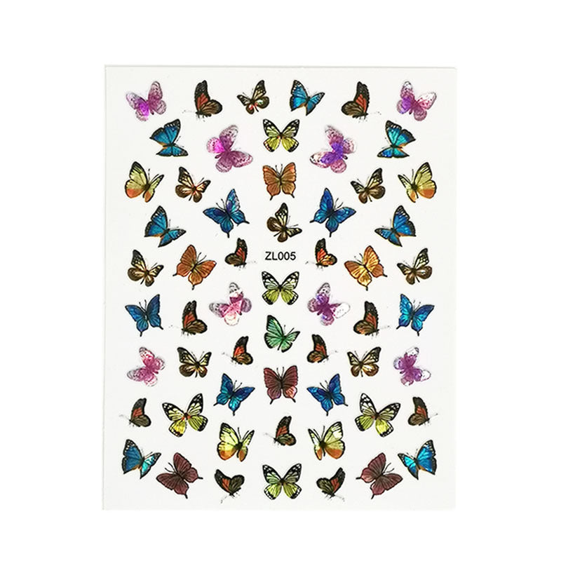 Farfalla Olografica Disegni Adesivo Decalcomania Del Chiodo Cursore Fai Da Te Per Manicure Nail Art Filigrana Manicure Decor