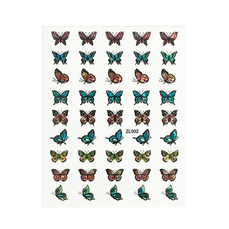 Farfalla Olografica Disegni Adesivo Decalcomania Del Chiodo Cursore Fai Da Te Per Manicure Nail Art Filigrana Manicure Decor