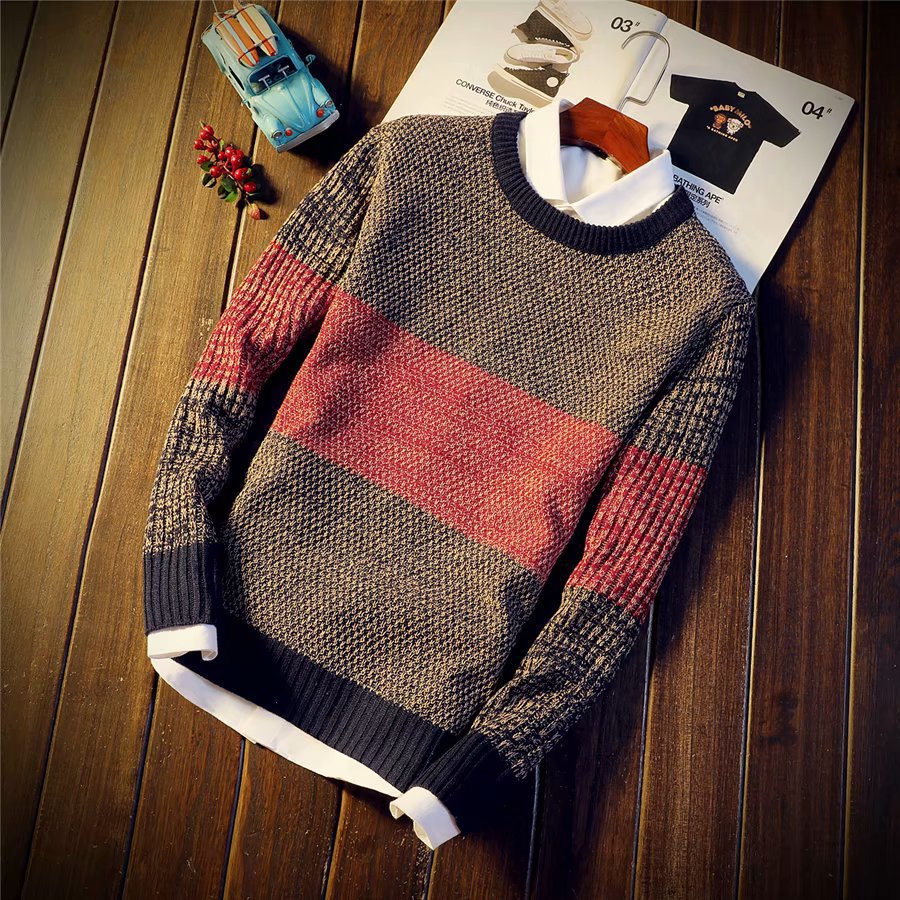 Fashion Casual Men's Round Neck Sweater