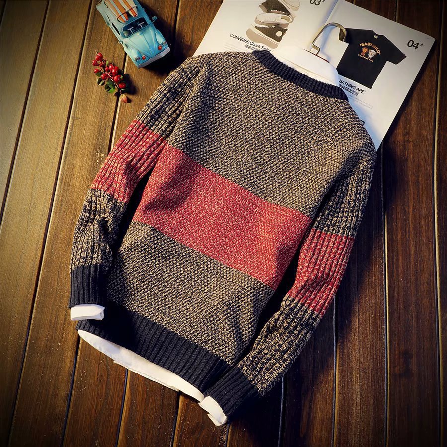 Fashion Casual Men's Round Neck Sweater