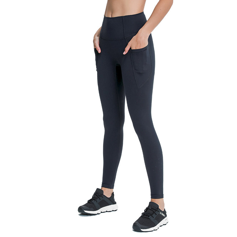 Pocket High Waist Yoga Pants Without T-Line
