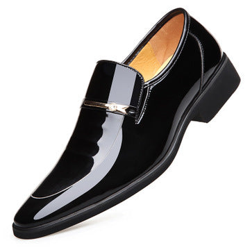 Italienske lædersko til mænd, blanke læderloafers, spidse snuder, mode