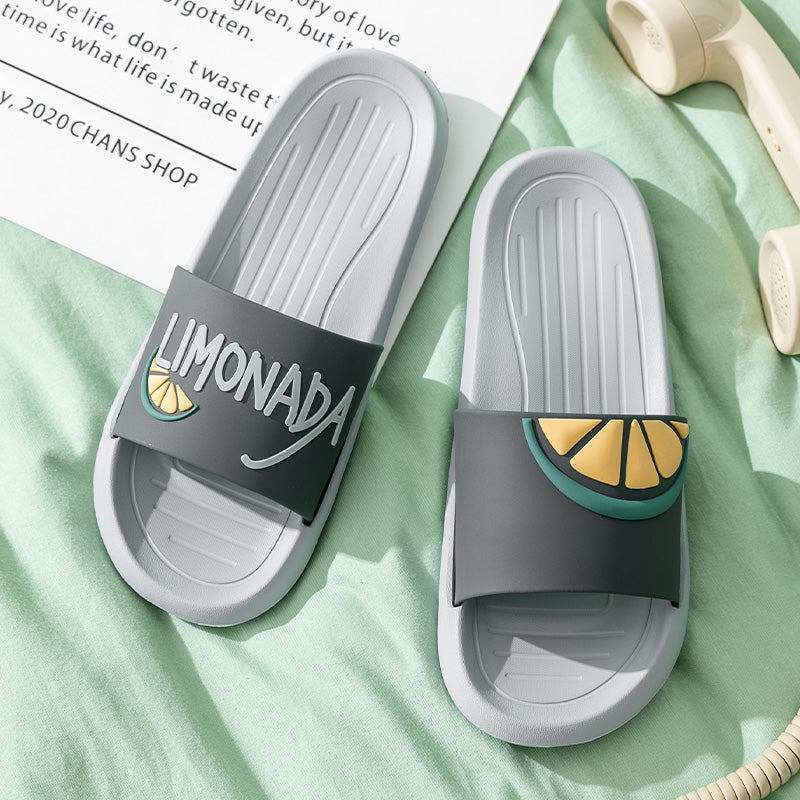 Lovely Slippers Women''S Summer Fashion Wear Bath Antiskid Men''S Home Couple Cool Slippers Stepping On Excrement Feeling Indoor