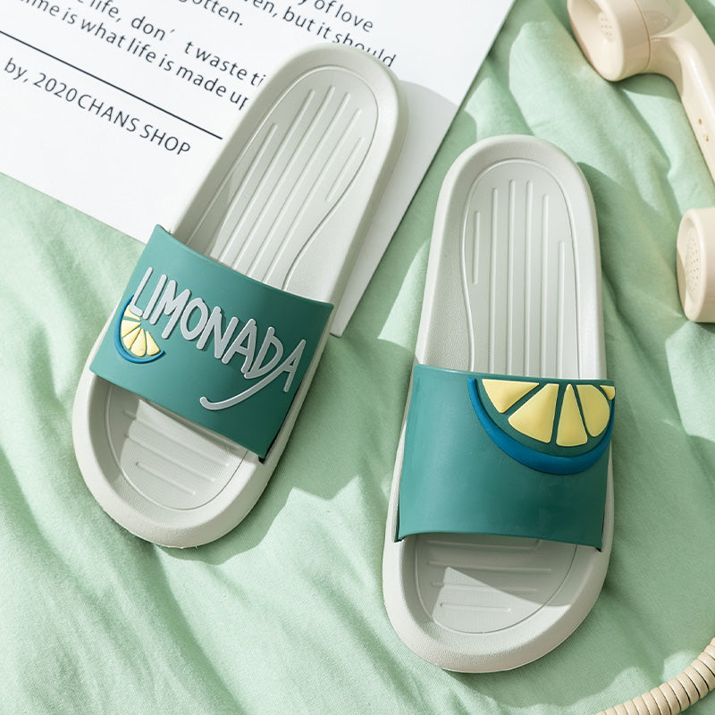 Lovely Slippers Women''S Summer Fashion Wear Bath Antiskid Men''S Home Couple Cool Slippers Stepping On Excrement Feeling Indoor