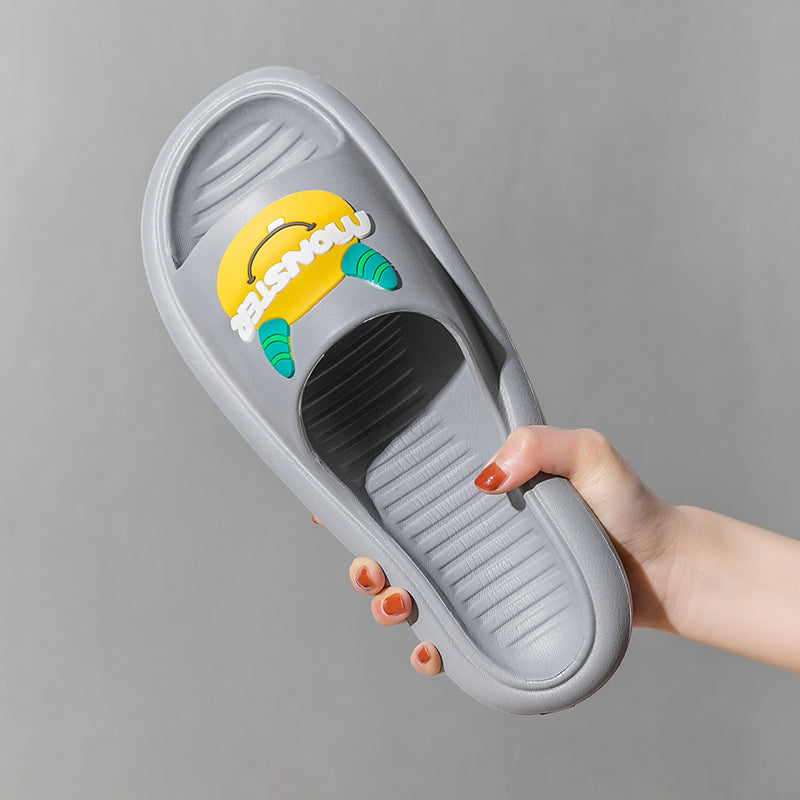 Lovely Slippers Women''S Summer Fashion Wear Bath Antiskid Men''S Home Couple Cool Slippers Stepping On Excrement Feeling Indoor