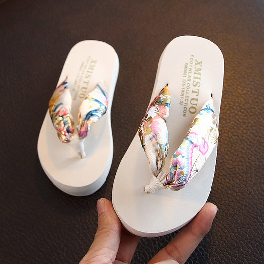 New Clip Foot Flip Flop Parent Child Beach Shoes Princess Sandals
