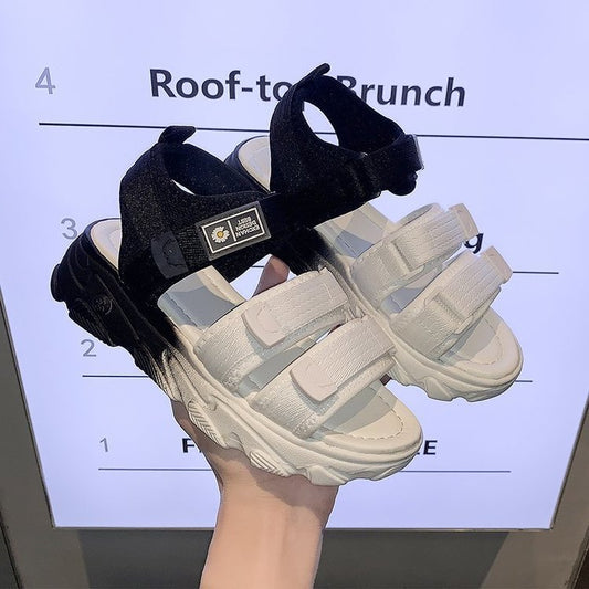 Daddy Sandals Ladies Summer Flat Bottom New Student Thick Bottom Sports And Leisure