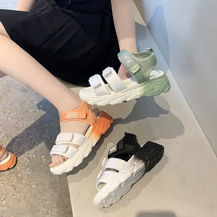 Daddy Sandals Ladies Summer Flat Bottom New Student Thick Bottom Sports And Leisure