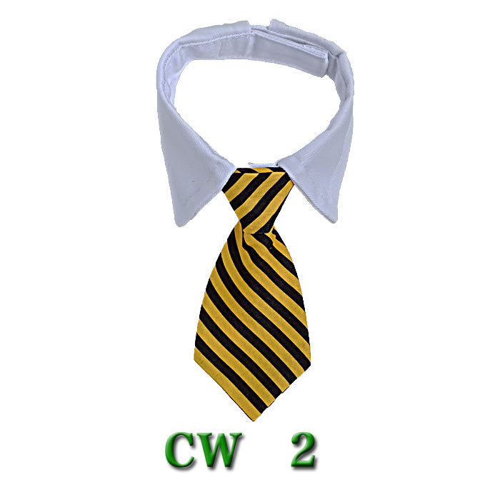 Pet Neck Tie Dog Tie Striped Bib Scarf Bow Knot