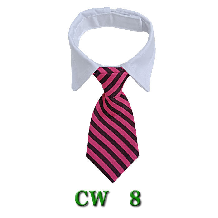 Pet Neck Tie Dog Tie Striped Bib Scarf Bow Knot