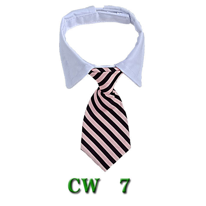 Pet Neck Tie Dog Tie Striped Bib Scarf Bow Knot