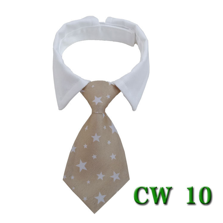 Pet Neck Tie Dog Tie Striped Bib Scarf Bow Knot