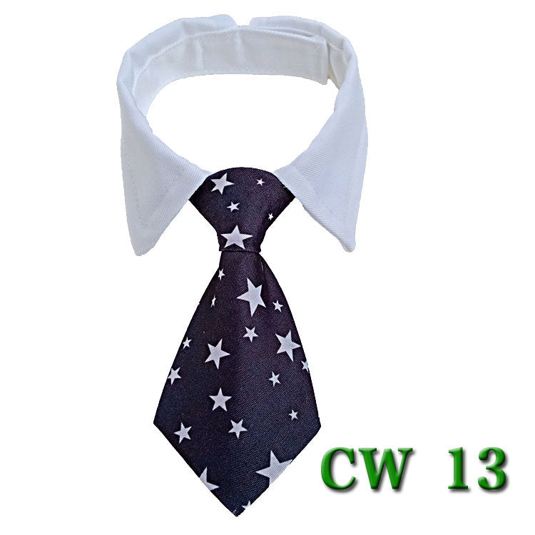 Pet Neck Tie Dog Tie Striped Bib Scarf Bow Knot