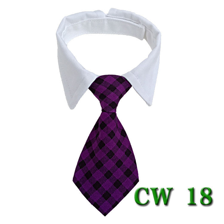 Pet Neck Tie Dog Tie Striped Bib Scarf Bow Knot