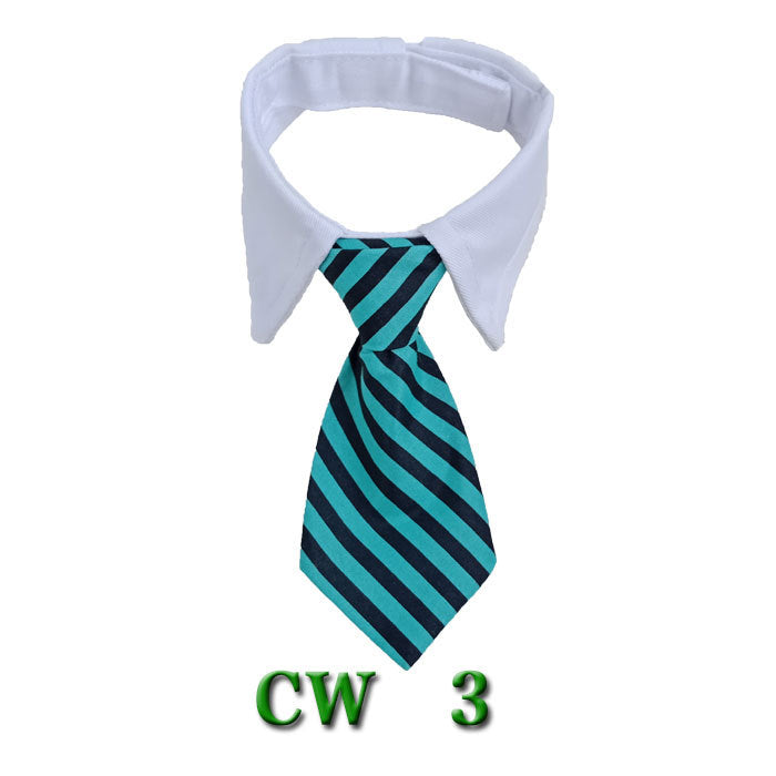 Pet Neck Tie Dog Tie Striped Bib Scarf Bow Knot