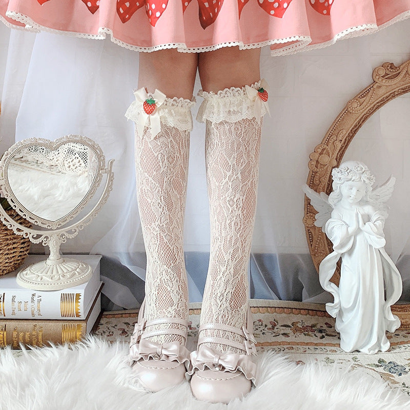 Japanese Lace Mid-Tube Socks