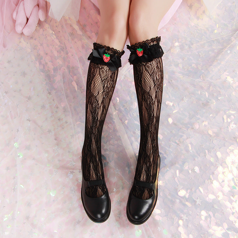 Japanese Lace Mid-Tube Socks