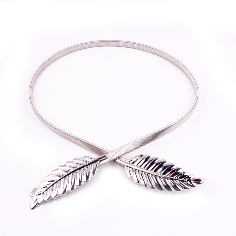 Leaf Iron Decorative Belt, Female Leaf Waist Chain