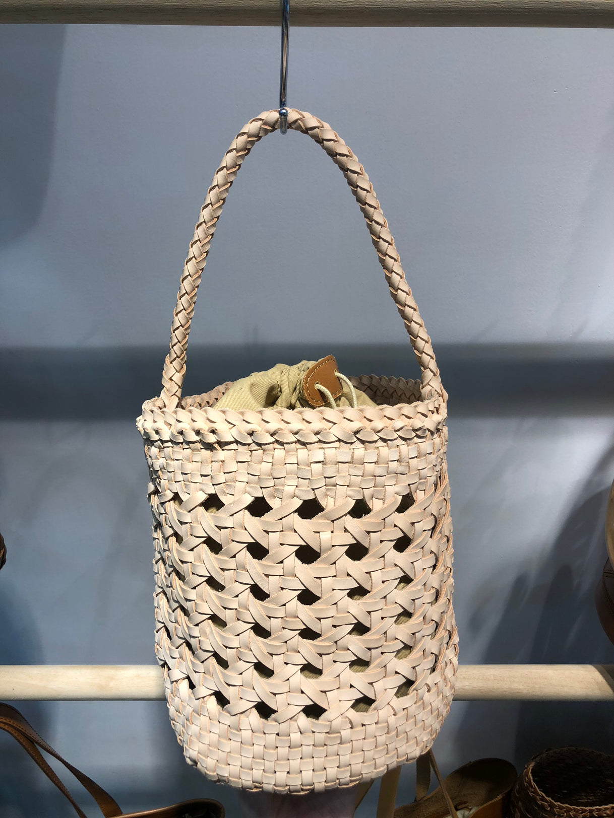 Genuine Leather Women's Woven Shoulder Bag