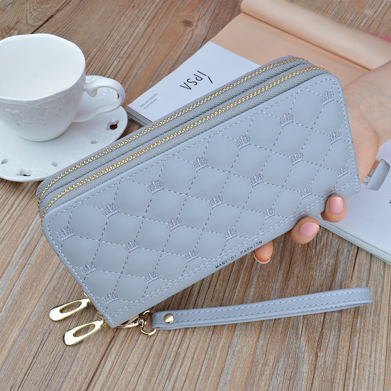 Women's Purse Long Double Zipper Handbags Shoulder Bag