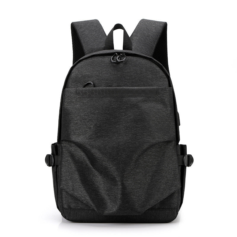 Solid Color Men's Nylon Waterproof Backpack