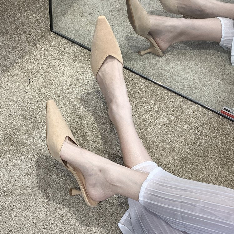 All-match Stiletto Pointed Sandals And Slippers To Wear Fashionable High Heels